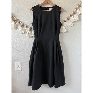 Jason Wu 2011 Collection Silk Wool Black Fit&Flare Midi Dress Whimsigoth Modest